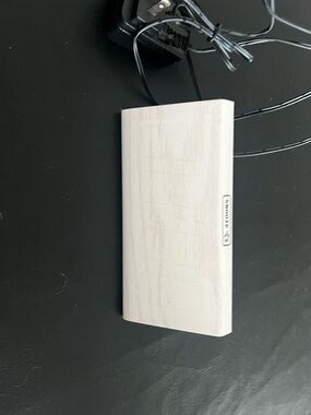 Dream sky digital clock in White Woodgrain